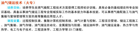 南充信息工程学校2020-石油储运技术(大专)_招生信息